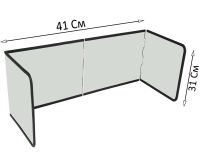 Protective folding panel MAG-593 for gas stove against grease and splashes 41x31x3cm Non-stick folding protective screen stainless steel partition