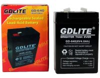 Универсальный свинцово-кислотый аккумулятор GDLITE GD-640 6V 4Ah для весов и фонарей, Аккумуляторная батарея GDLiting 6В 4Ач для бесперебойника