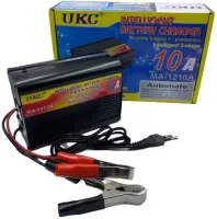 Зарядний пристрій для акумулятора UKC Battery Charger 12v 10A MA-1210A з вбудованим амперметром, Зарядка для акумуляторів авто і мото Чорний