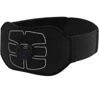 Electric Abdominal Stimulator Belt Abdominal Toning Belt NY-82, Massager Myostimulator W24 for Abdominal Muscles with 6 Modes from USB Black