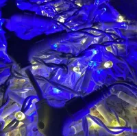 Indoor LED Garland Waterfall Flag of Ukraine 2x2 m 160 LED Diodes Blue Yellow Patriotic Garland Curtain Xmas 8 Modes from USB