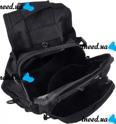 6L Tactical Crossbody Bag A74 Black Single-strap Waterproof Men's Military Chest Bag Army Chest Banana Backpack 