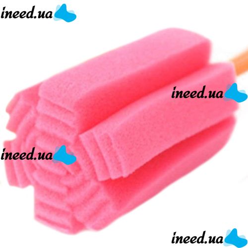 Універсальна губка з довгою ручкою Sponge Cleaning Remiling для миття пляшок і високих склянок, Кухонна убчатая щітка для чищення посуду