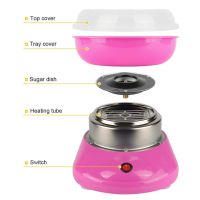 Мини аппарат для сладкой ваты Cotton Candy Maker GCM-520, Розовый, Машинка для сахарной ваты 500W, Сладкая вата для дома