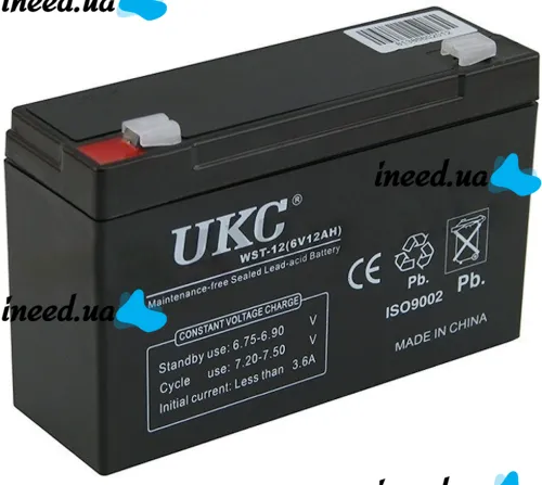 Sealed battery BATTERY UKC 6V 12A lead-acid rechargeable battery