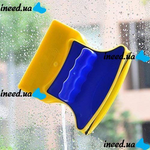 Двостороння магнітна щітка для миття вікон з двох сторін Cleaning Double Side Glass Cleaner, магнітний скребок двостороннього миття скла