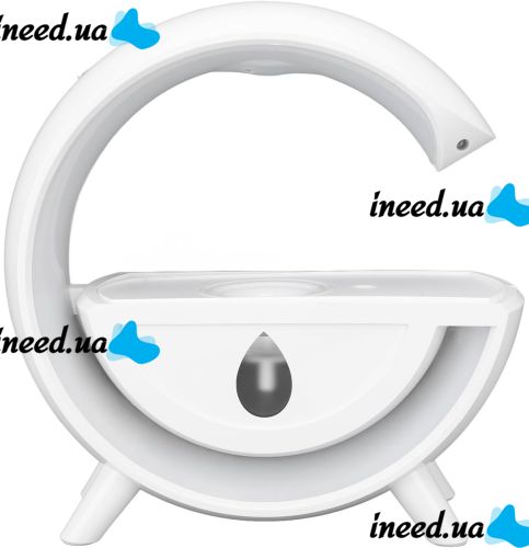 Антигравітаційний зволожувач повітря нічник Anti-Gravity Humidifier T00K8 з RGB підсвічуванням, Дифузор 350мл з крапельним ефектом від USB Білий