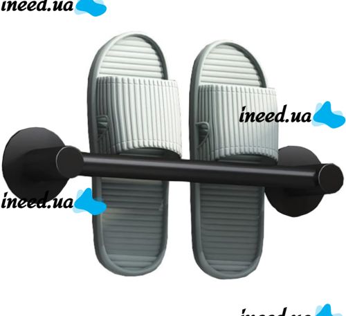 Настінна одинарна Вішалка тримач Towel Rack AND-78-10 для зберігання і сушіння рушників і тапочок 38 см Полотенцедержатель органайзер на стіну