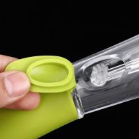 Багатофункціональна щітка з дозатором для чищення та миття посуду Automatic liquid Cleaning Brush DMZ-8890, щітка губка з насадками і ручкою салатова
