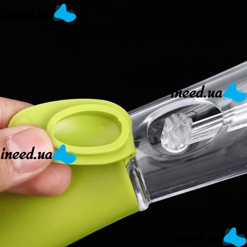 Багатофункціональна щітка з дозатором для чищення та миття посуду Automatic liquid Cleaning Brush DMZ-8890, щітка губка з насадками і ручкою салатова