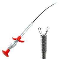 Retractable Pipe probe for cleaning blockages Toilet dredger 60 cm, Cleaning tool claw Flexible cable for cleaning sewer Pipes