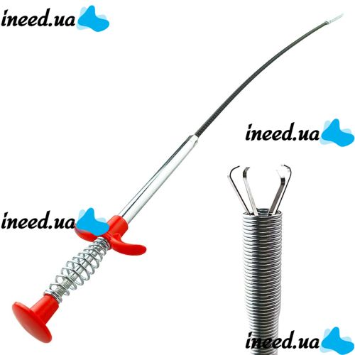 Retractable Pipe probe for cleaning blockages Toilet dredger 60 cm, Cleaning tool claw Flexible cable for cleaning sewer Pipes
