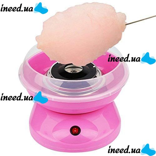 Мини аппарат для сладкой ваты Cotton Candy Maker GCM-520, Розовый, Машинка для сахарной ваты 500W, Сладкая вата для дома