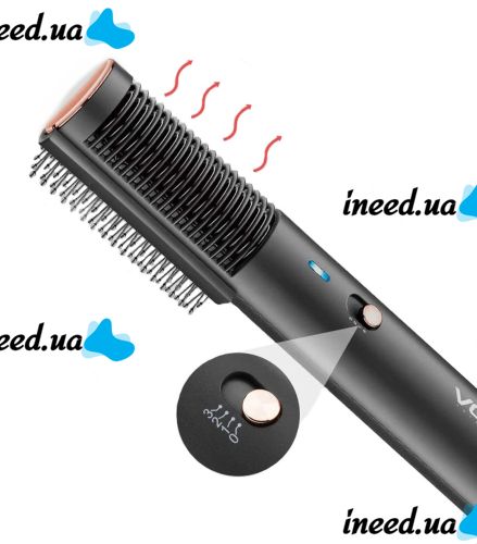Фен щітка випрямляч VGR V-490 Hair Dryerhot Air Comb для сушіння й укладання будь-якого типу волосся гарячим повітрям 2 в 1, Стайлер гребінець 1200W