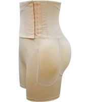 Corrective panties-shorts Body Hip Pants for buttocks enlargement with an overstated high waist and push-up effect, thigh-tightening Beige
