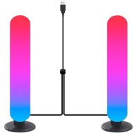 Комплект настільний кольоровий світильник лампа Ambient Light RGB D16 2 штуки з пультом ДУ, Світлодіодні лампи Wi-Fi підсвічування 25 см від USB