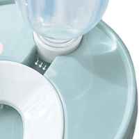 Годівниця з поїлкою для домашніх тварин Dog & Cat bowl 2в1 500мл, Миска зі сталі з автоматичним диспенсером для води для собак і котів синя