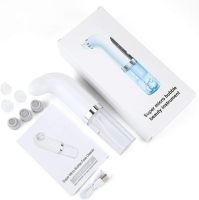 Rechargeable Vacuum Pore Cleaner Face Slimmer for Vacuum Cleaning of Facial Skin , Wireless Device for Hydropilling and Peeling 6 Nozzles White