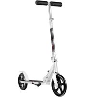 Two-wheeled Folding Scooter Scooter 888 BT-3 White with Footrest and Height Adjustment for Teenagers 110 kg, Urban Straight Scooter Wheels 200mm