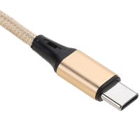Тройной зарядный USB кабель Proda Azeada Cavalry PD-B92th 3в1 Micro-USB, Type-C, Lightning для зарядки телефона 1.5м, Зарядка шнур 2.4 А Золотой