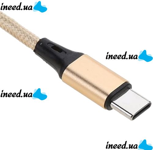 Тройной зарядный USB кабель Proda Azeada Cavalry PD-B92th 3в1 Micro-USB, Type-C, Lightning для зарядки телефона 1.5м, Зарядка шнур 2.4 А Золотой