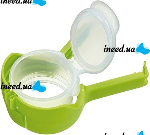 Универсальный зажим для пакетов с дозатором Bradex NF-6765, для сыпучих продуктов и специй, Герметичная крышка Брадекс на мешки и пакеты для круп