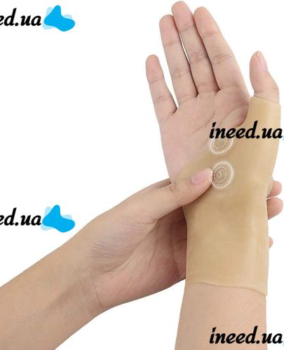 Еластичний бандаж для зап'ясть з магнітами Magnetic Compression Wrist Support, силіконовий Магнітний фіксатор ортез для великого пальця і кисті руки