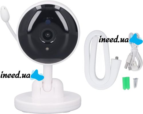 Розумна відеоняня камера відеоспостереження Smart Sricam SP027 2MP з гнучким кріпленням і WI-FI IP двостороннім зв'язком, поворотна радіоняня Tuya