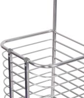 Folding Shopping Cart XS-2 with shopping basket up to 65 kg 42x39x91 cm, Household folding wheelbarrow basket on wheels with handle Silver
