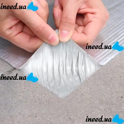 Heavy duty aluminum coated adhesive tape Butyl Self-Adhesive 1.2mm x 5cm x 10m, Aluminum Waterproof Adhesive Foil Scotch 10m Silver