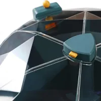 Настінний диспенсер карусель Rotatable Multi-Grain Cans для зберігання круп 6 відділень 360, що обертається органайзер сипучих продуктів з дозатором