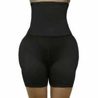 Corrective panties-shorts Body Hip Pants for buttocks enlargement with an overstated high waist and push-up effect, thigh-tightening Black