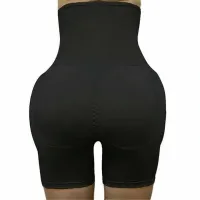 Corrective panties-shorts Body Hip Pants for buttocks enlargement with an overstated high waist and push-up effect, thigh-tightening Black