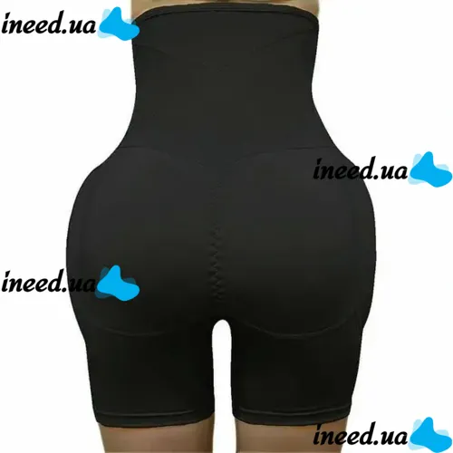 Corrective panties-shorts Body Hip Pants for buttocks enlargement with an overstated high waist and push-up effect, thigh-tightening Black