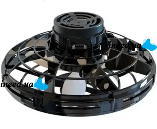 Світиться літаюча тарілка бумеранг Flynova Flying Boomerang UFO з LED підсвічуванням, інтерактивна іграшка левітуючий спиннер 95мм USB для дітей