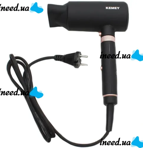 Багатофункціональний фен Kemei KM-9203 4 насадки для укладання випрямлення і завивки волосся мультистайлер з концентратором випрямлячем і плойкою