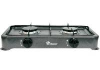 Настільний газовий таганок Domotec MS-6602 на 2 конфорки для їжі, двоконфорочна газова плита настільна варильна поверхня для балонного газу