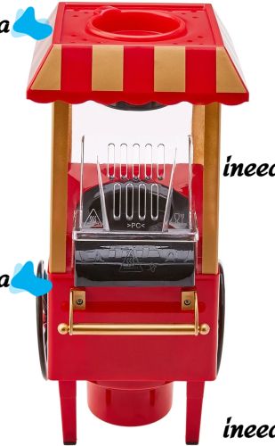 The device for making popcorn WM-26 at home, compact mini retro car trolley, homemade popcorn maker from the network 1200W WM26 Red