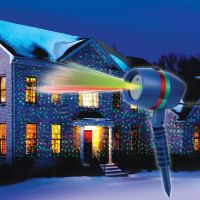 Кольоровий вуличний лазерний проектор Star Shower Motion Laser Light для прикраси будинку і вулиці, Новорічна Вулична лазерна підсвітка 12 програм