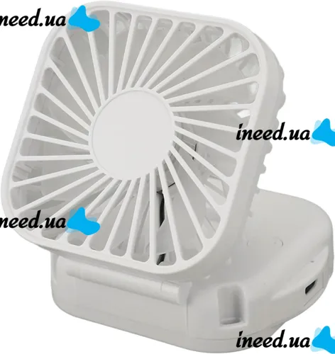 Folding Cordless Holding Fan YH-6 3 speeds with neck strap, Cordless USB Cordless Handheld Cooler YH6 White
