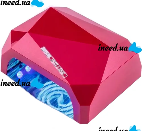 УФ лампа Beauty nail Diamond D-058 CCF + LED 36W для манікюру і педикюру гібридна лампа для сушіння нігтів, гель лаку 36Вт з таймером рожева