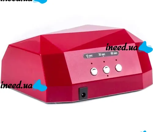 УФ лампа Beauty nail Diamond D-058 CCF + LED 36W для манікюру і педикюру гібридна лампа для сушіння нігтів, гель лаку 36Вт з таймером рожева