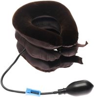 Orthopedic Stretching Therapeutic Inflatable Neck Collar Ting Pai MP-120 Brown Inflatable Massage Pillow for Neck Relief and Massage Brown