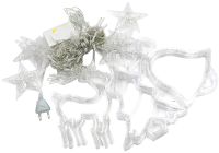 Внутренняя гирлянда штора занавес Рождество Christmas Style теплый белый 2.5Х1 м 138 LED диодов WW светодиодная гирлянда-занавес на окно 2.5мх1м 220V