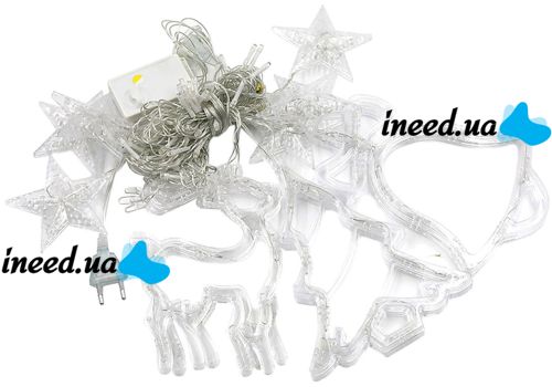 Внутренняя гирлянда штора занавес Рождество Christmas Style теплый белый 2.5Х1 м 138 LED диодов WW светодиодная гирлянда-занавес на окно 2.5мх1м 220V