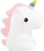 Детский силиконовый ночник Единорог Unicorn Silicone Night Light HQ8686 сенсорный светильник на аккумуляторе с RGB подсветкой и пультом USB