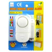 Wireless door and window alarm Door/Window Entry Alarm RL-9805, Sound with vibration sensor and sound of 90 dB RL9805 on batteries