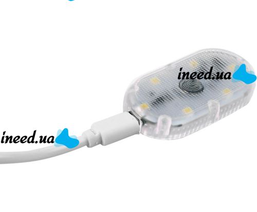 Бездротовий LED світильник для салону автомобіля 827-1 мініатюрний світлодіодний сенсорний датчик на липучці, самоклеючій стельовий ліхтар в авто