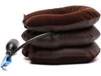 Orthopedic Stretching Therapeutic Inflatable Neck Collar Ting Pai MP-120 Brown Inflatable Massage Pillow for Neck Relief and Massage Brown