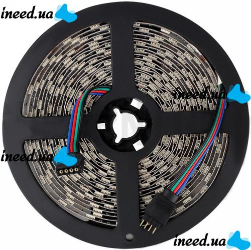 USB Bluetooth светодиодная лента Rope-Lights RGB SMD5050 5 м IP65 с управлением от телефона разноцветная с контролером в силиконе Черная SMD-5050